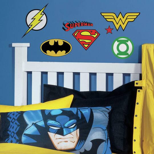 RoomMates DC Superhero Logos Peel & Stick Wall Decals